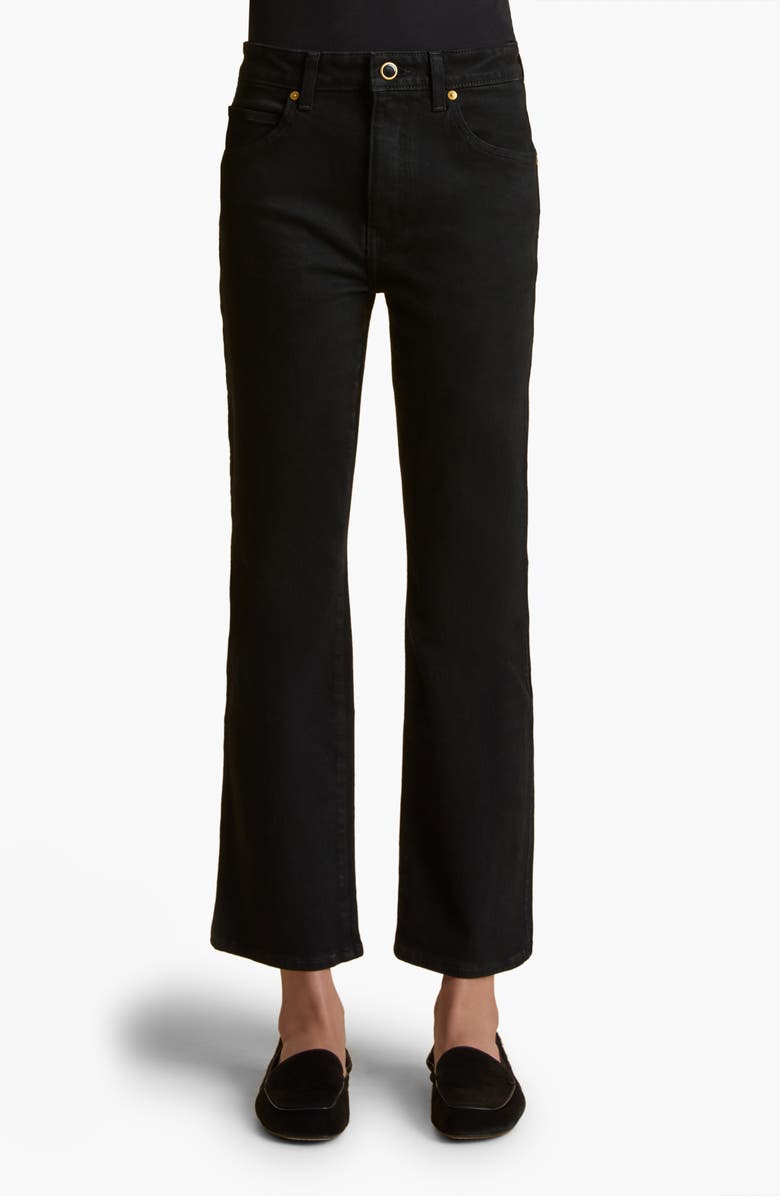 Khaite Vivian High Waist Crop Flare Jeans, Main, color, 