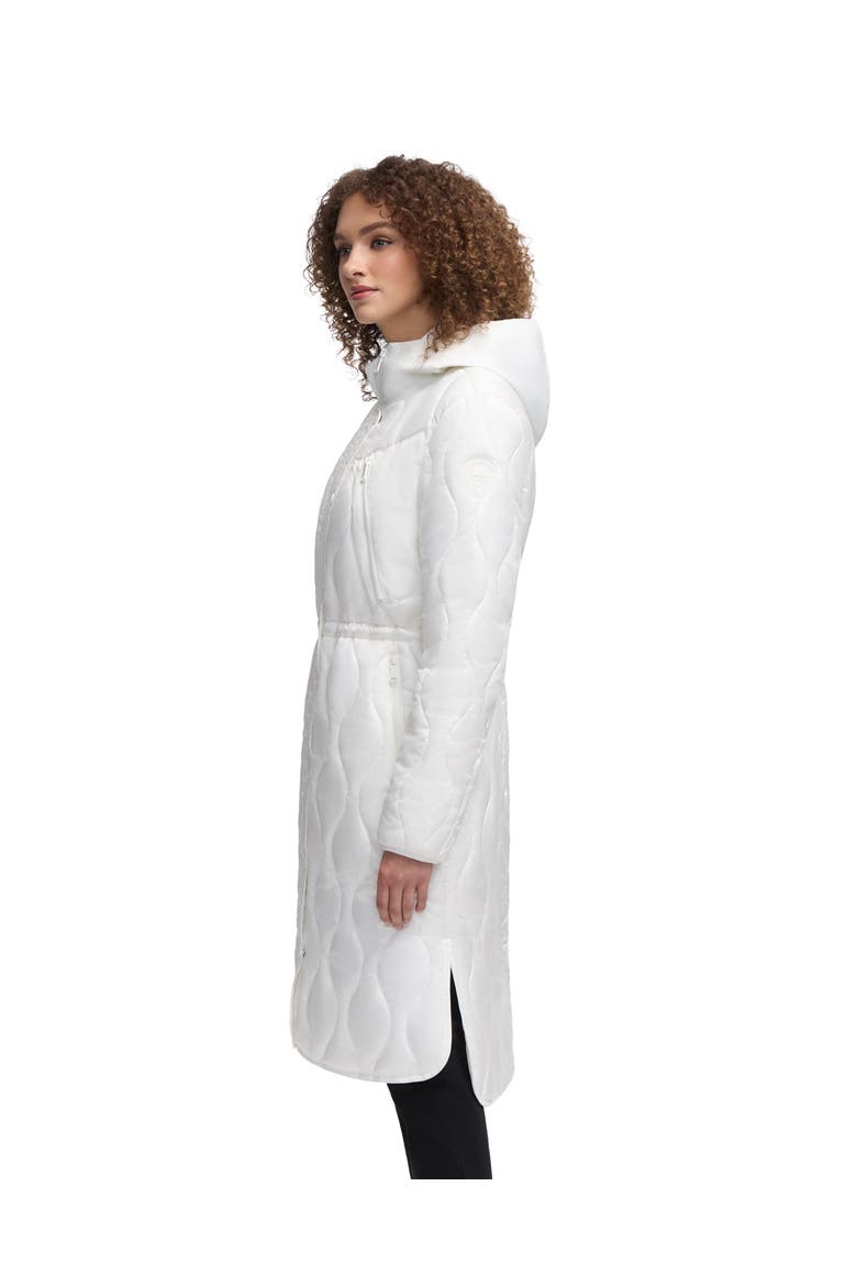Sterling Onion Quilted Longline Anorak, Alternate, color, White Op