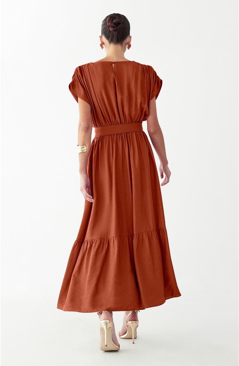 ST MRLO Este Midi Dress, Alternate, color, Rust