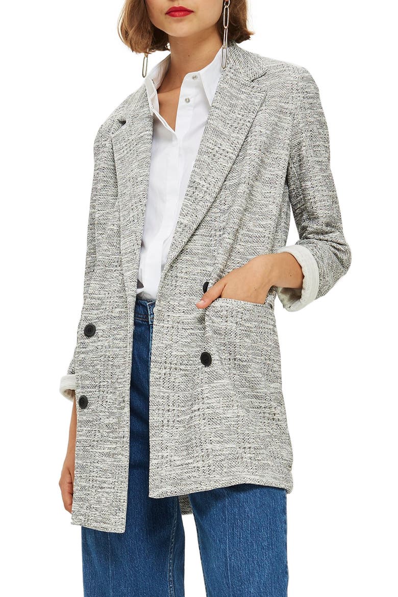 Sam Double Breasted Coat, Main, color, GREY MULTI