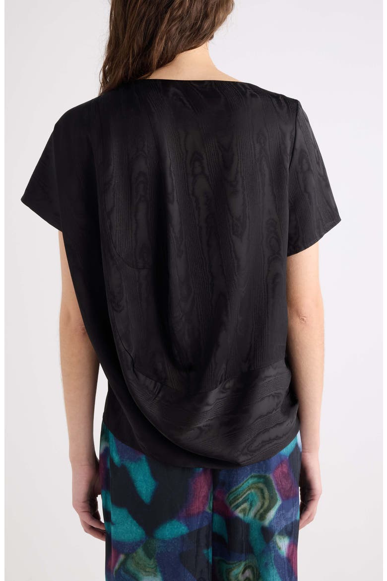 Caressa Moir Top, Alternate, color, BLACK