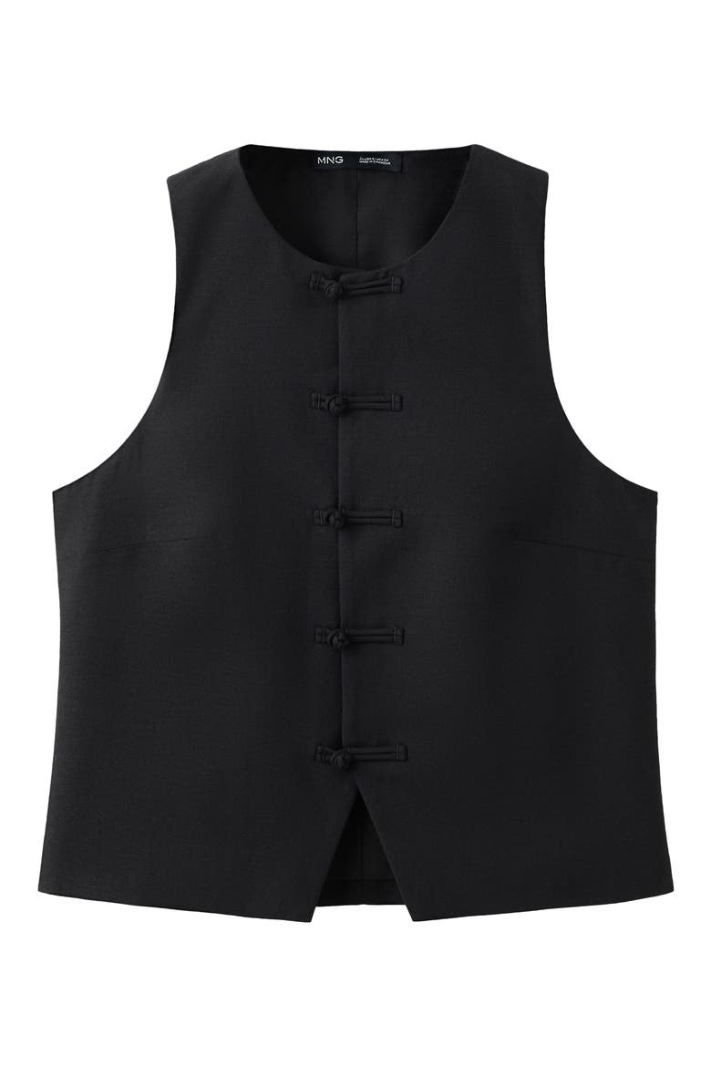 Toggle Closure Vest, Alternate, color, BLACK