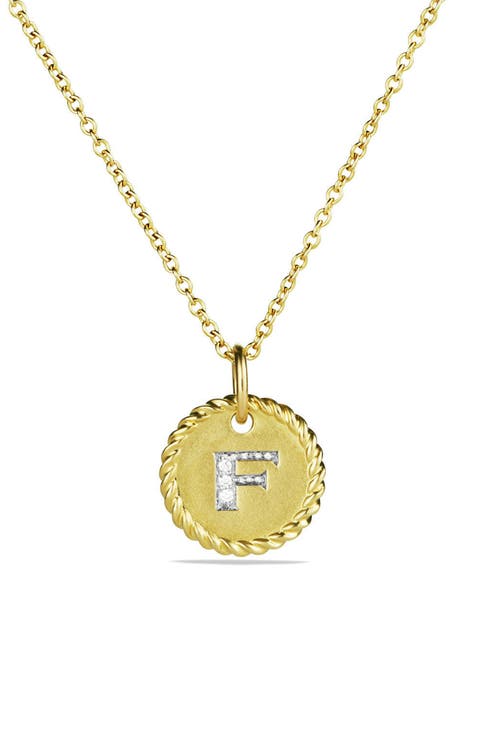 Cable Collectibles Diamond Initial Pendant Necklace