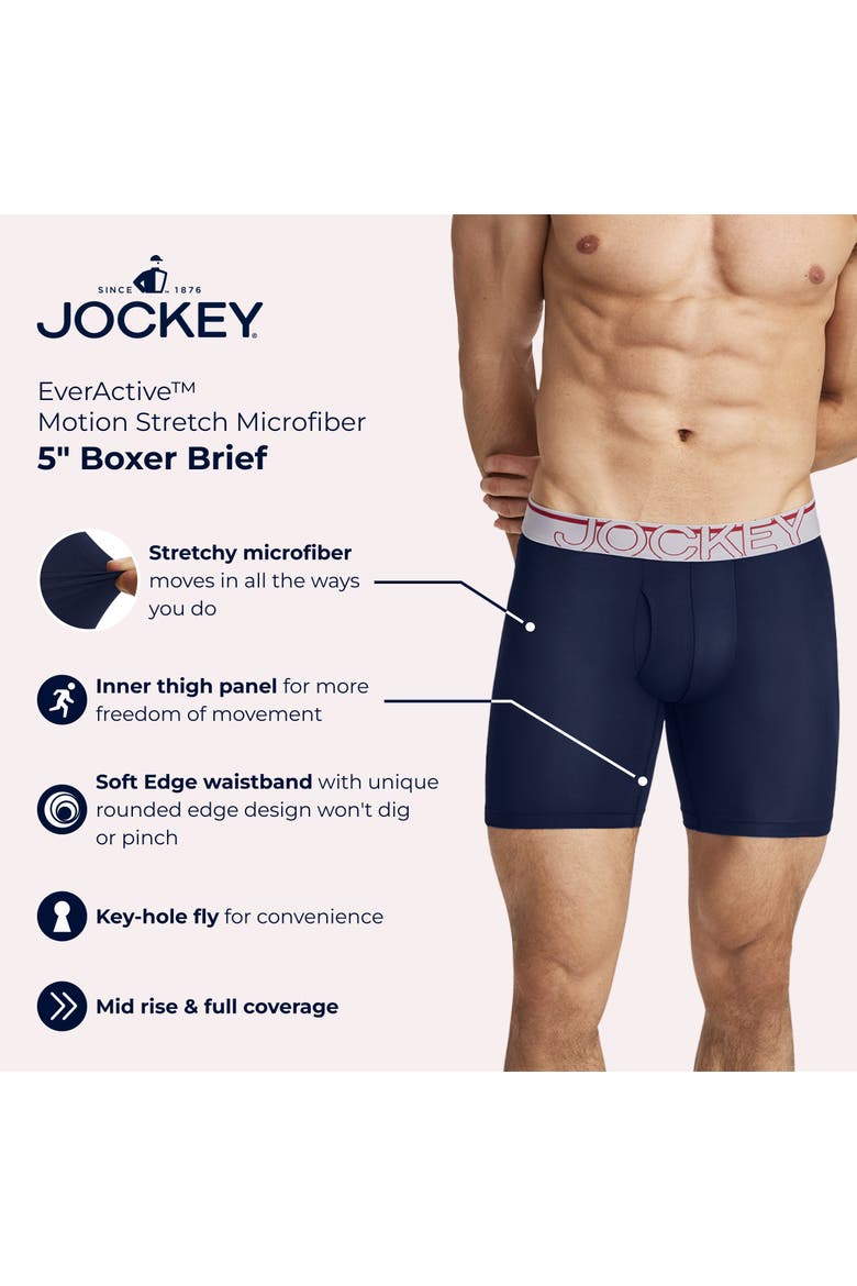 Mens EverActive Motion Stretch Microfiber 5" Boxer Brief, Alternate, color, Undies Print