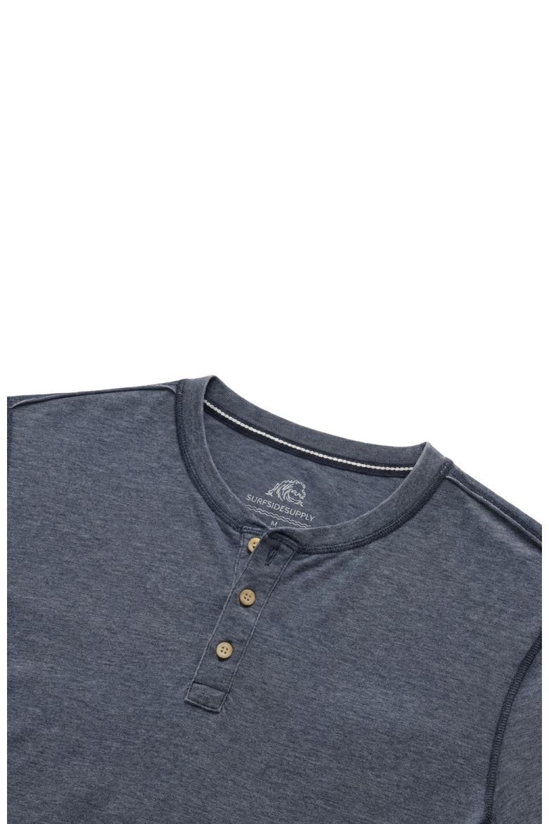 Sean Burnout Henley, Alternate, color, Navy Blazer