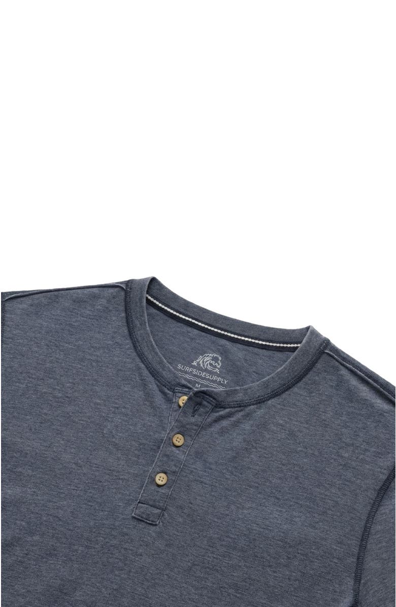 Surfside Supply Co. Sean Burnout Henley, Alternate, color, Navy Blazer