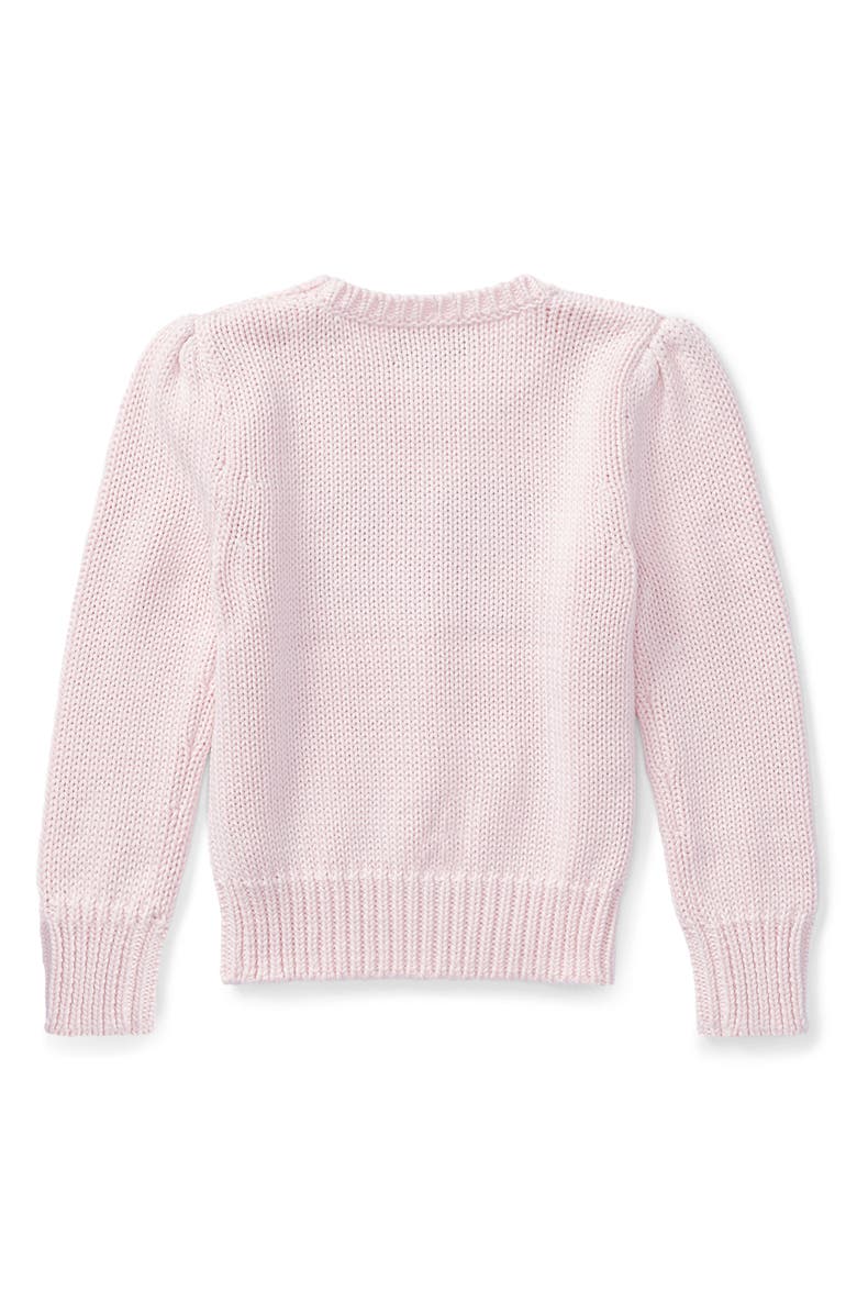 Polo Ralph Lauren Kids' Flag Intarsia Cotton Sweater, Alternate, color, Acacia Pink