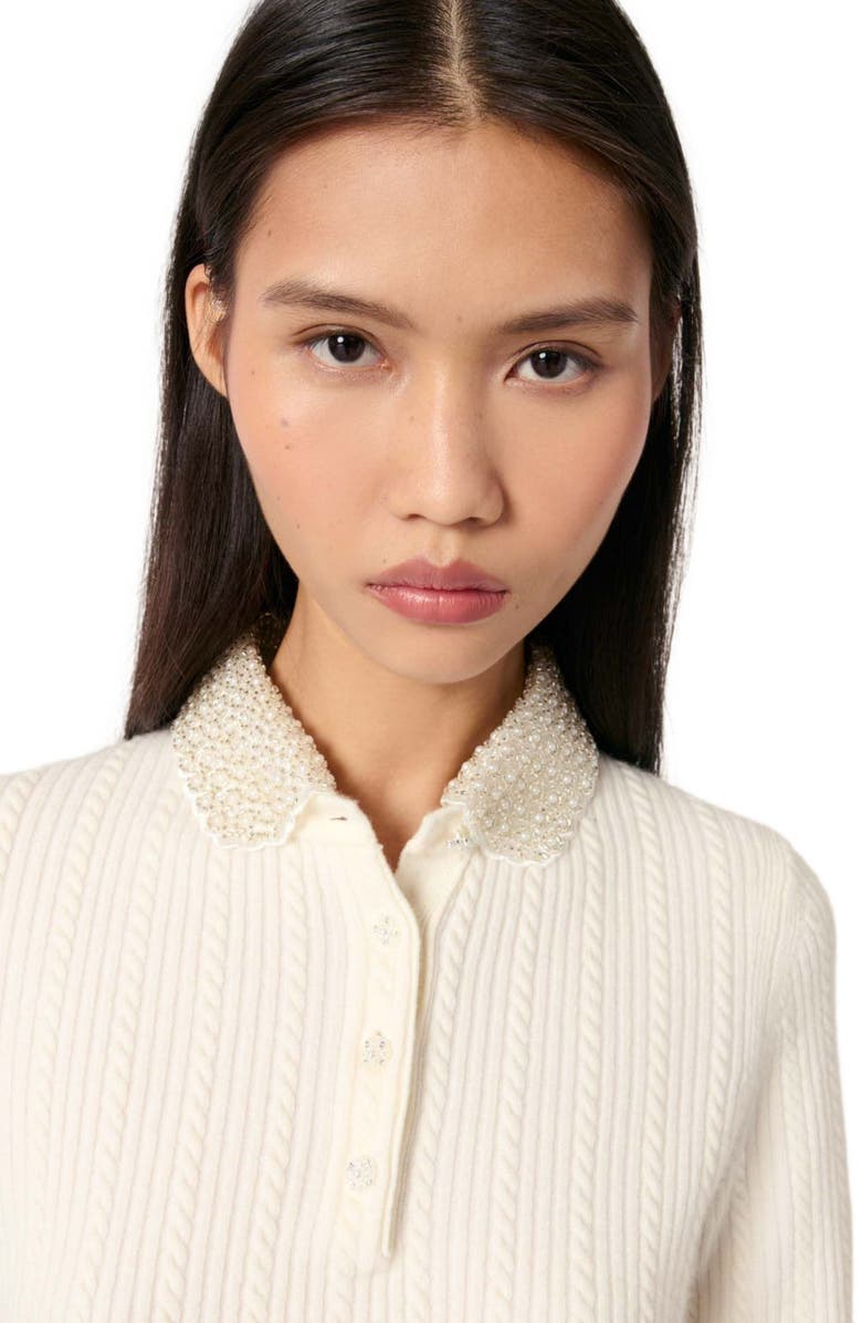 maje Collared polo short sleeve shirt, Alternate, color, 