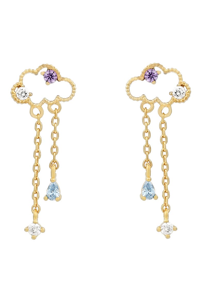 Reigning Clouds Drop Earrings, Main, color, GOLD