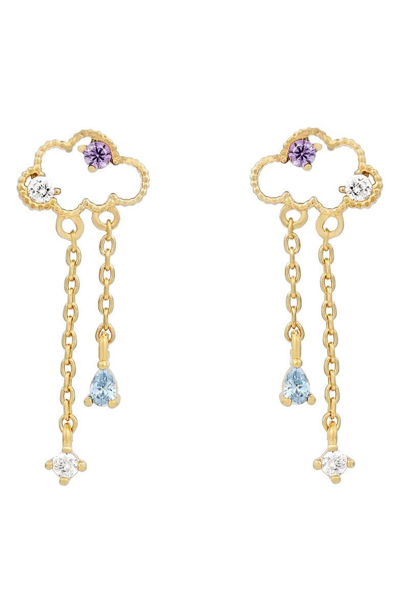 Girls Crew Reigning Clouds Drop Earrings, Main, color, Gold