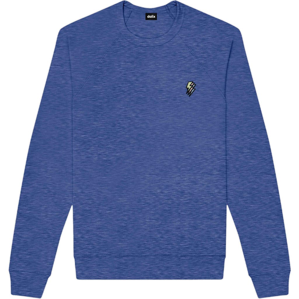 Dalix Lightning Fleece Sweatshirt In Heather True Royal
