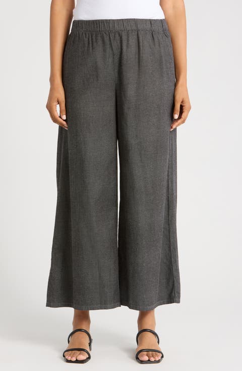Organic Cotton Wide Ankle Pants