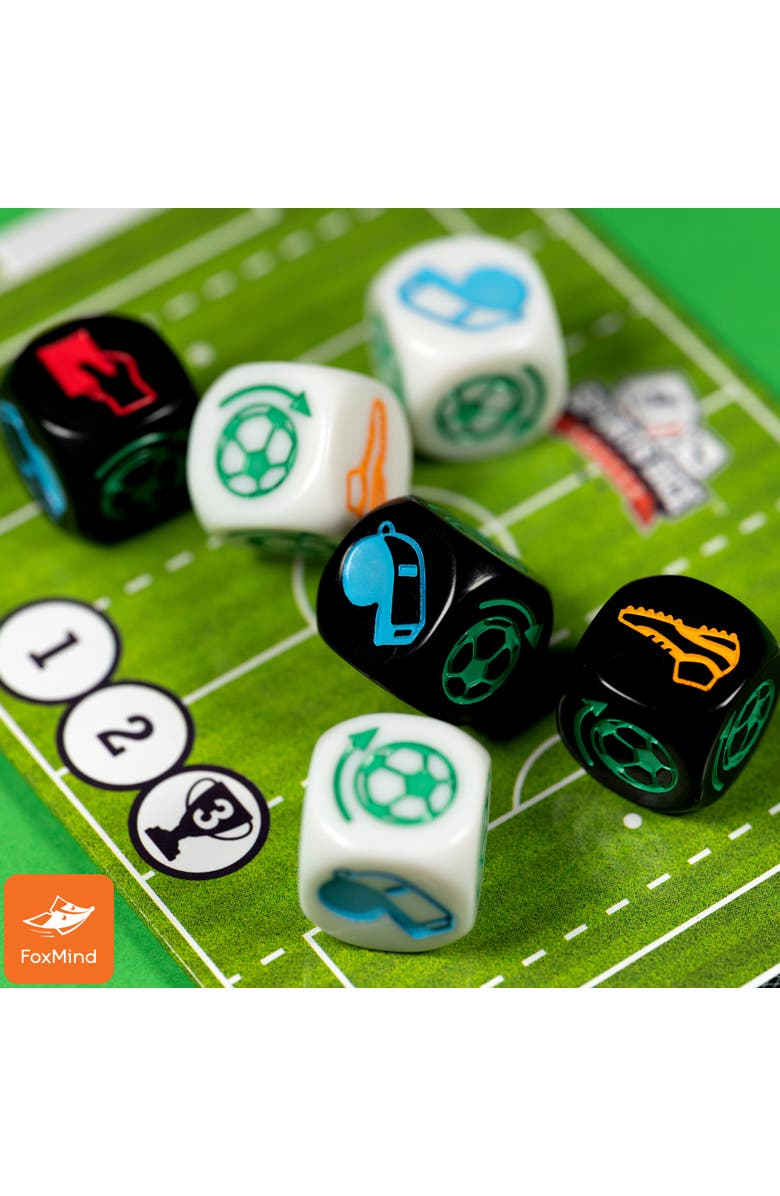 FoxMind Sports Dice Soccer Dice Board Game, 2 or 4 Players, Alternate, color, Multicolored