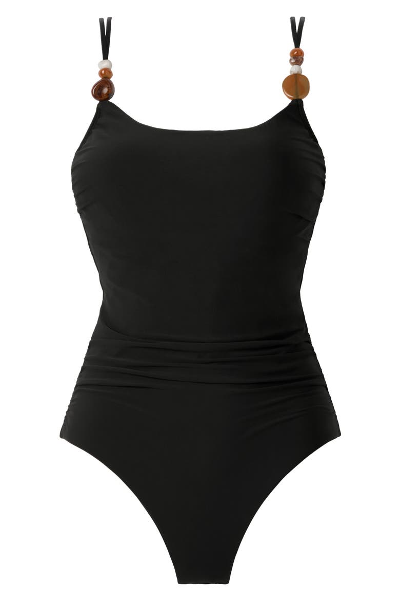 Moonstone Cady One-Piece Swimsuit, Alternate, color, BLACK
