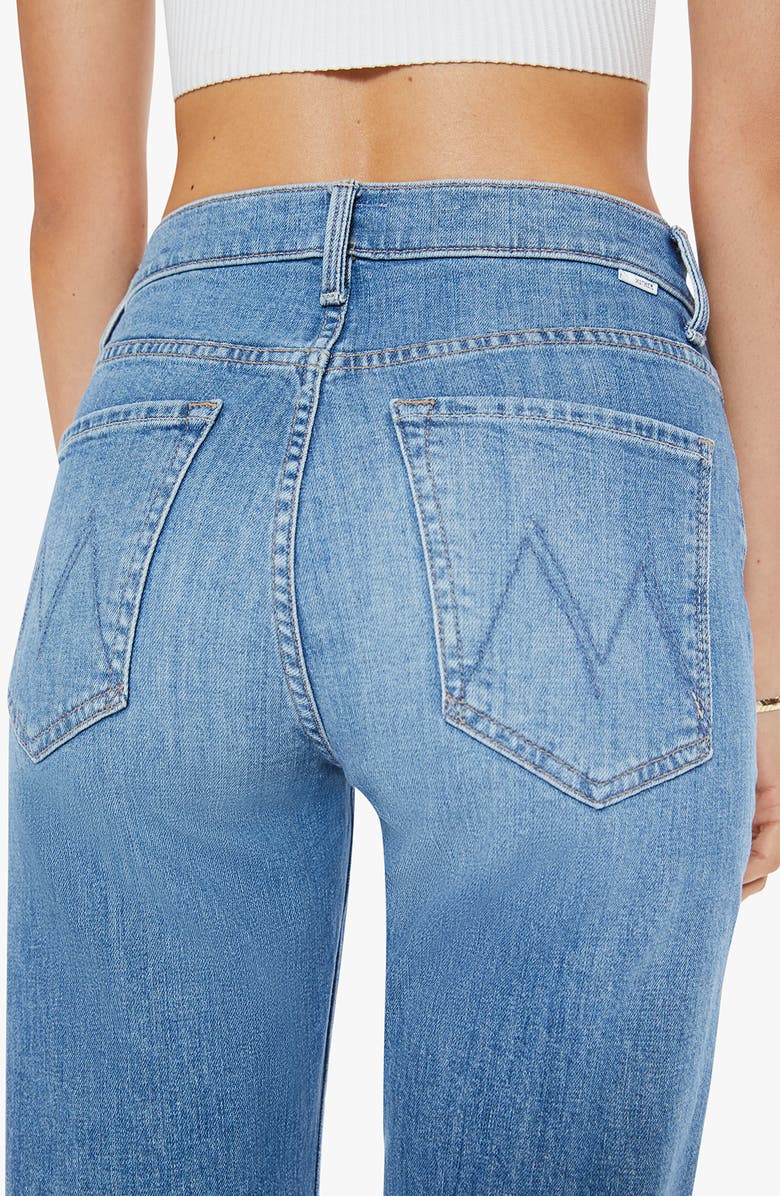 MOTHER The Ditcher Zip Crop Straight Leg Jeans, Alternate, color, 