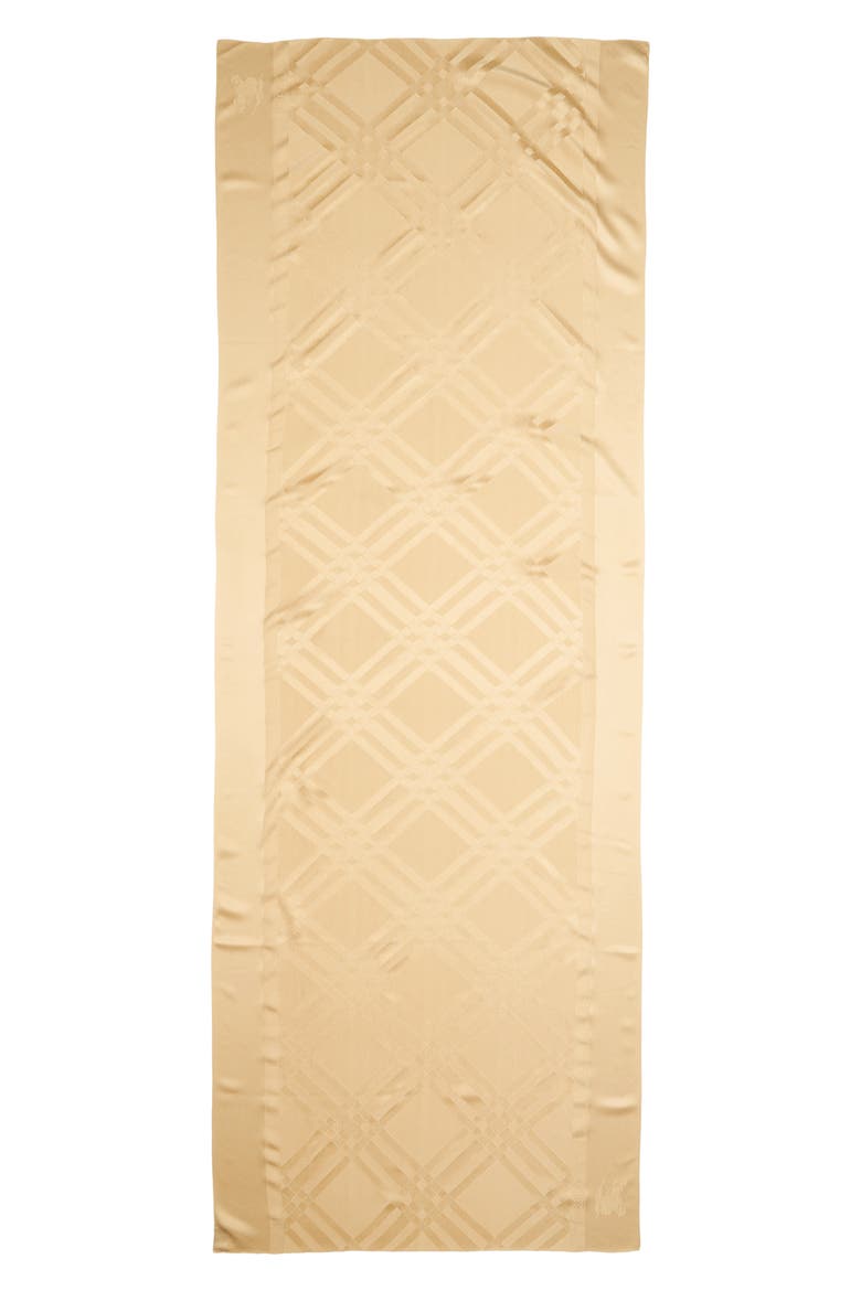 Tonal Jacquard Check Silk Scarf, Main, color, SAND
