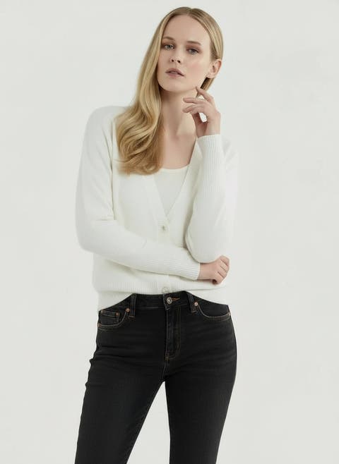 Cashmere V-Neck Cardigan
