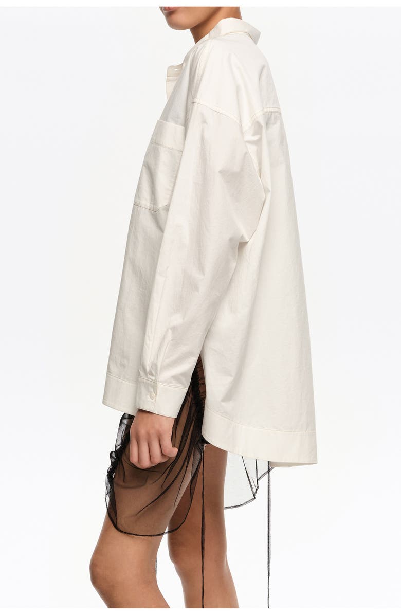 Bimba y Lola Cotton Shirt, Alternate, color, Ivory