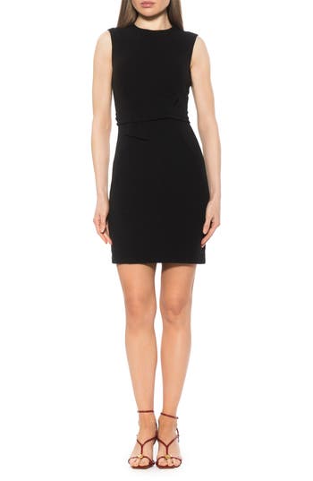 Alexia Admor Mia Mock Neck Sleeveless Sheath Dress In Black