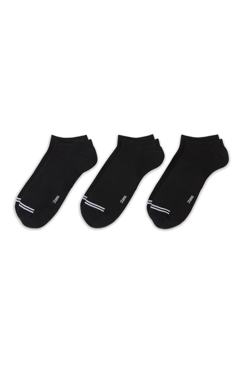 3-Pack Training No-Show Socks, Alternate, color, BLACK
