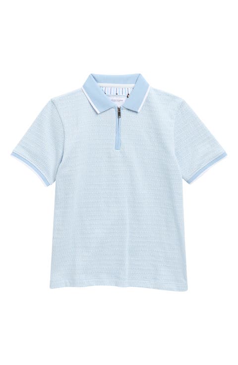 Kids' Geometric Quarter Zip Knit Polo (Little Kid)