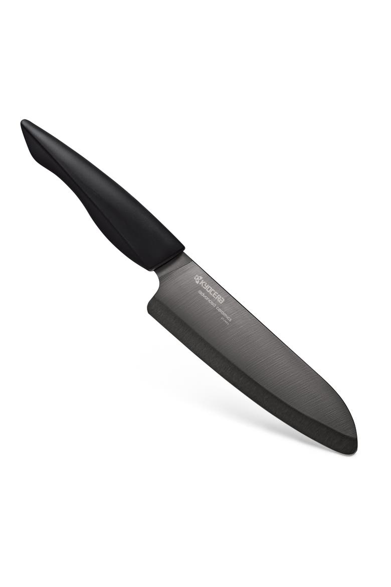 INNOVATIONblack® 6-Inch Ceramic Chef's Santoku Knife, Main, color, Black