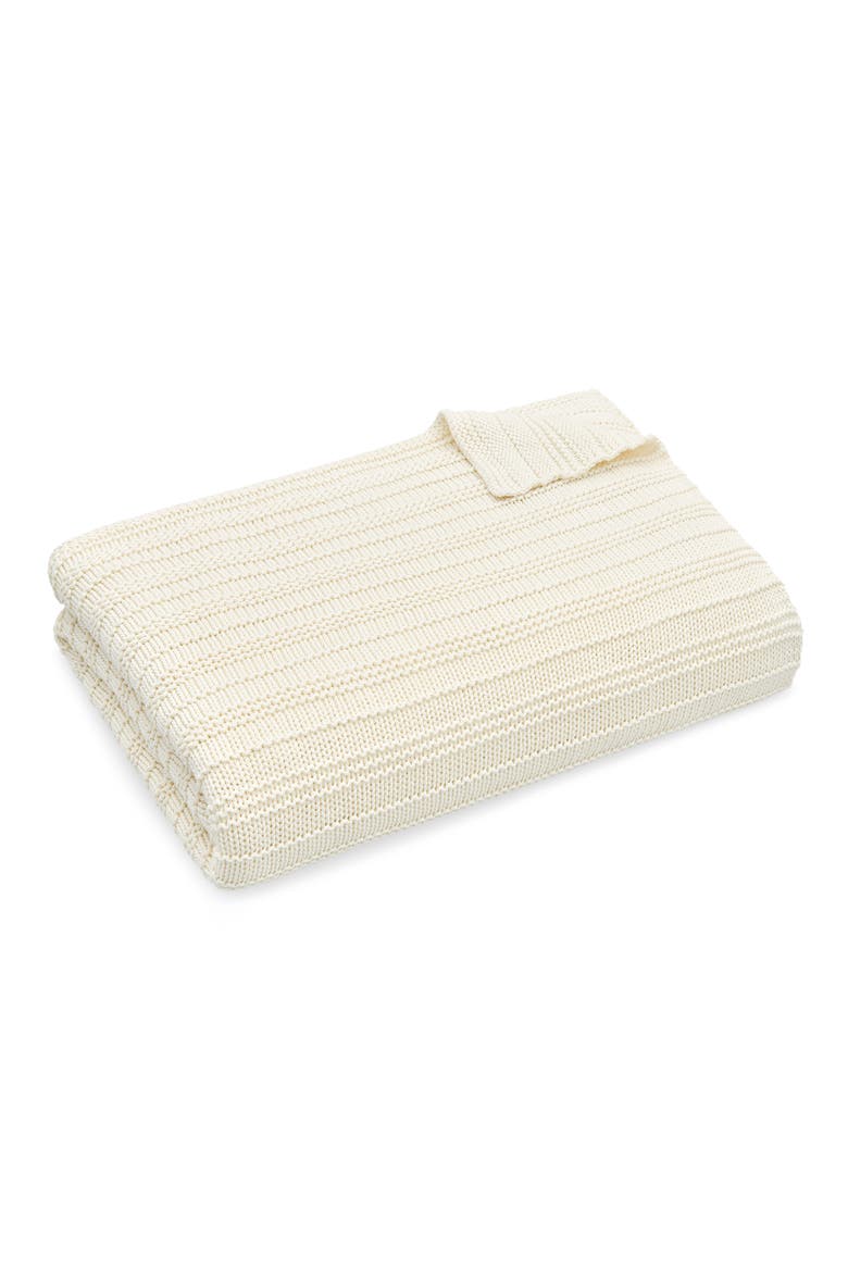 Vana Knit Blanket, Main, color, NATURAL