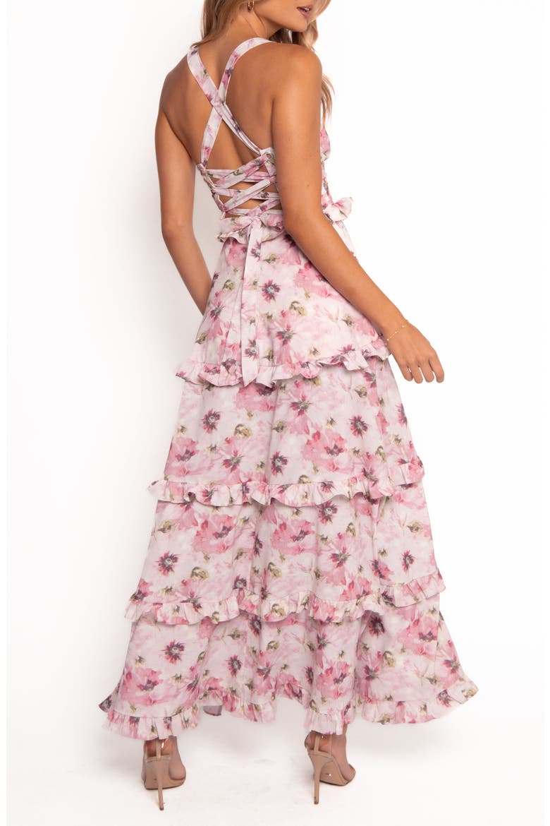 Lillee Floral Ruffle Tiered Maxi Dress, Alternate, color, PINK BLOOM