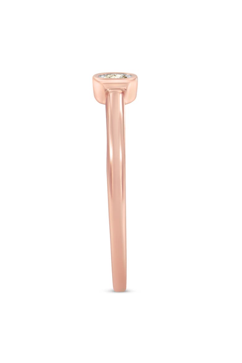 14K Rose Gold Plated Sterling Silver Square Diamond Accent Miracle-Set Promise Ring, Alternate, color, Rose Gold over Silver