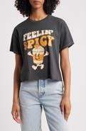 Vinyl Icons Feelin' Spicy Crop Cotton Graphic T-Shirt