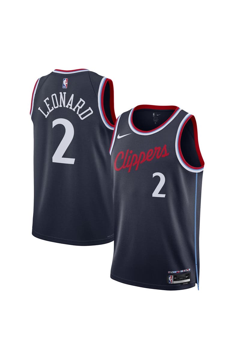 Nike Unisex Nike Kawhi Leonard Navy LA Clippers 2024/25 Swingman Jersey - Icon Edition, Main, color, Navy