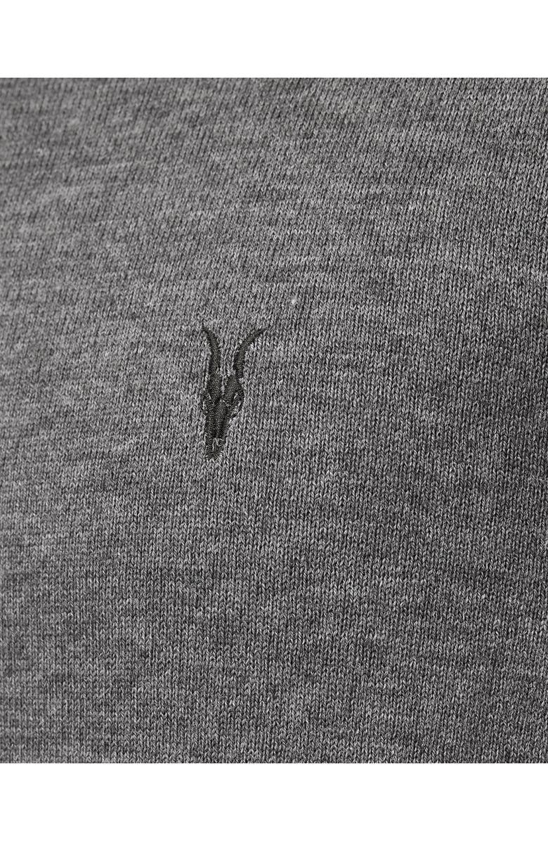 AllSaints Kilburn Funnel Neck Wool Blend Quarter Zip Sweater, Alternate, color, Monument Grey