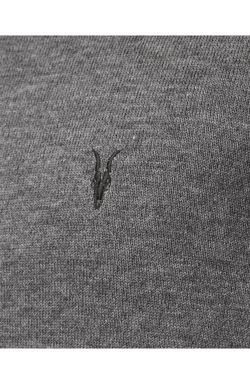 Allsaints Kilburn Funnel Neck Wool Blend Quarter Zip Sweater