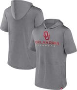 FANATICS Men's Fanatics Branded Heather Gray Oklahoma Sooners Modern Stack Hoodie T-Shirt