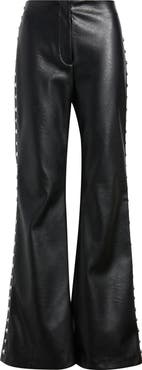 MANGO Ares Flare Faux Leather Pants
