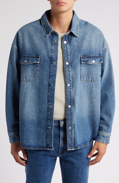 Relaxed Double Pocket Denim Shirt Jacket