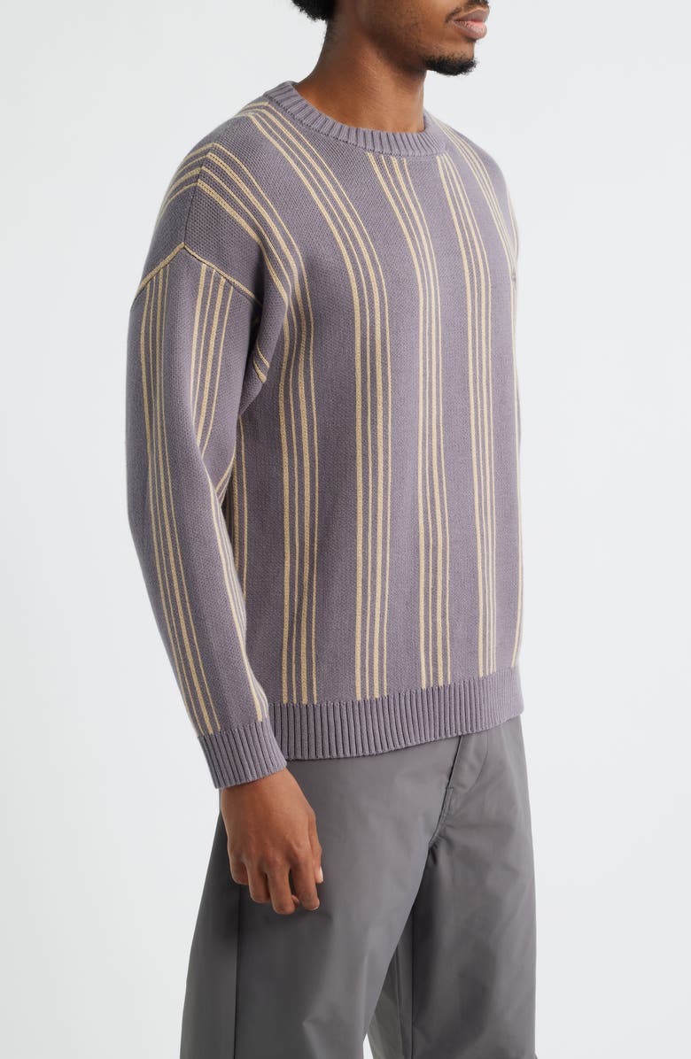 SANTO STUDIO Pachino Stripe Cotton Sweater, Alternate, color, Desert