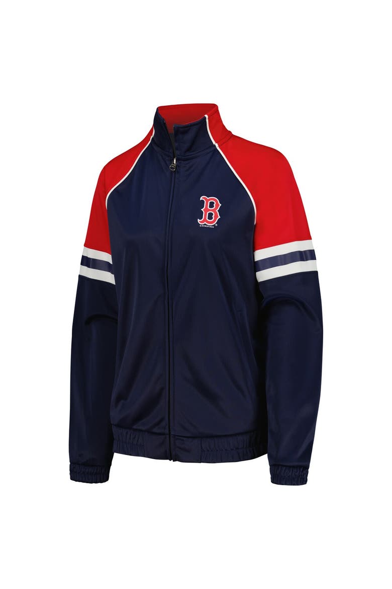 Women's G-III 4Her by Carl Banks Navy Boston Red Sox First Place Raglan Full-Zip Track Jacket, Alternate, color, Navy