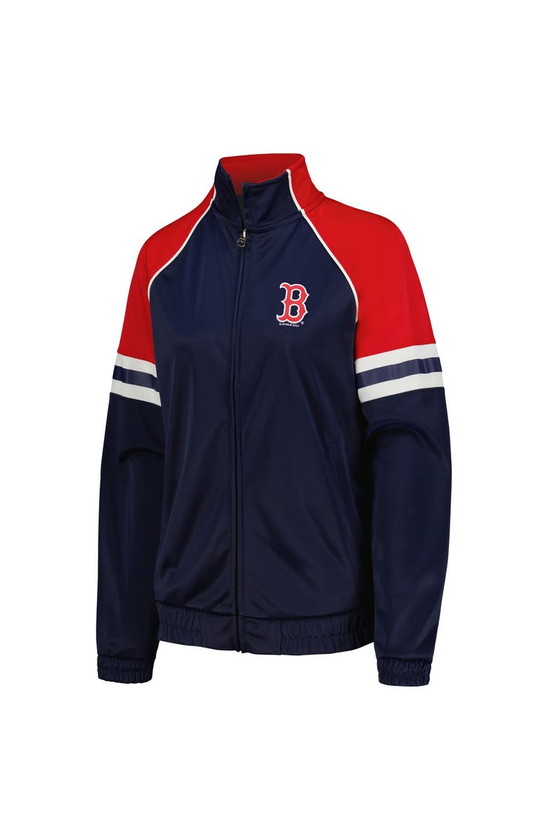 G-III 4HER BY CARL BANKS Women's G-III 4Her by Carl Banks Navy Boston Red Sox First Place Raglan Full-Zip Track Jacket, Alternate, color, Navy
