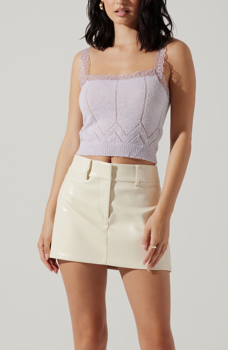 ASTR the Label Milani Faux Leather Miniskirt, Alternate, color, 