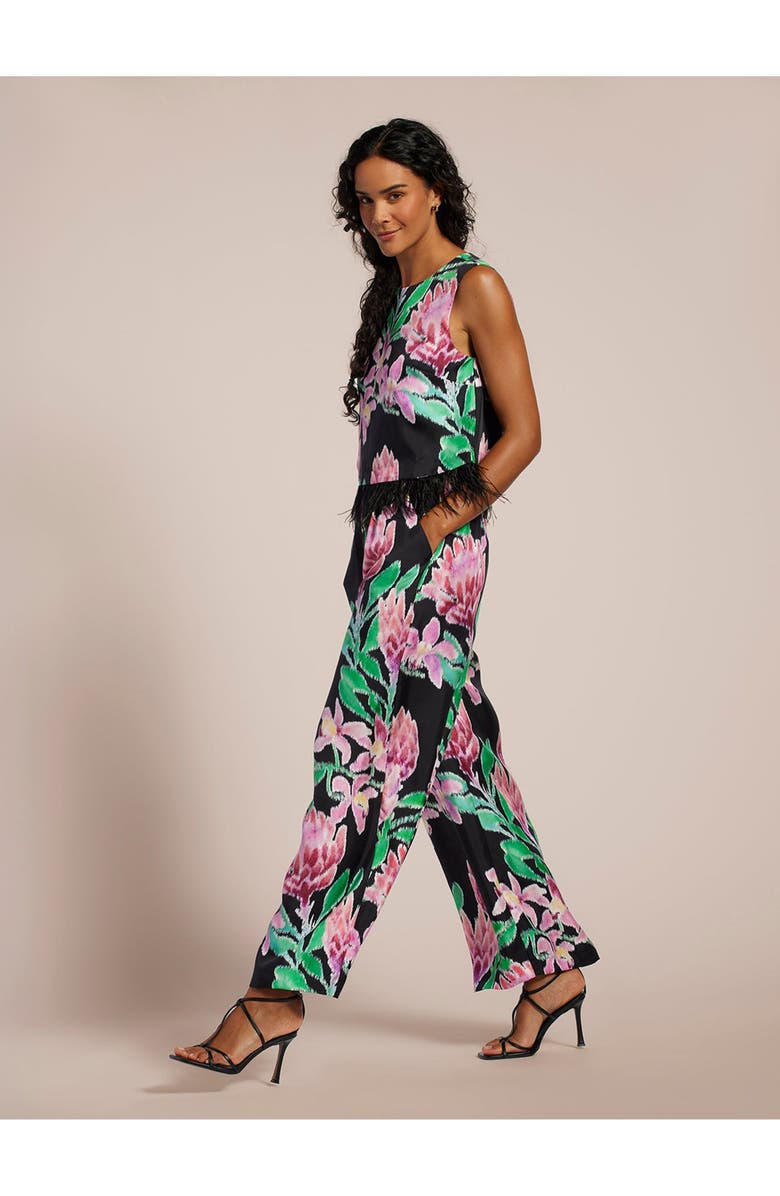 Tori Richard Fleur de Lei Emi Pant, Main, color, Black