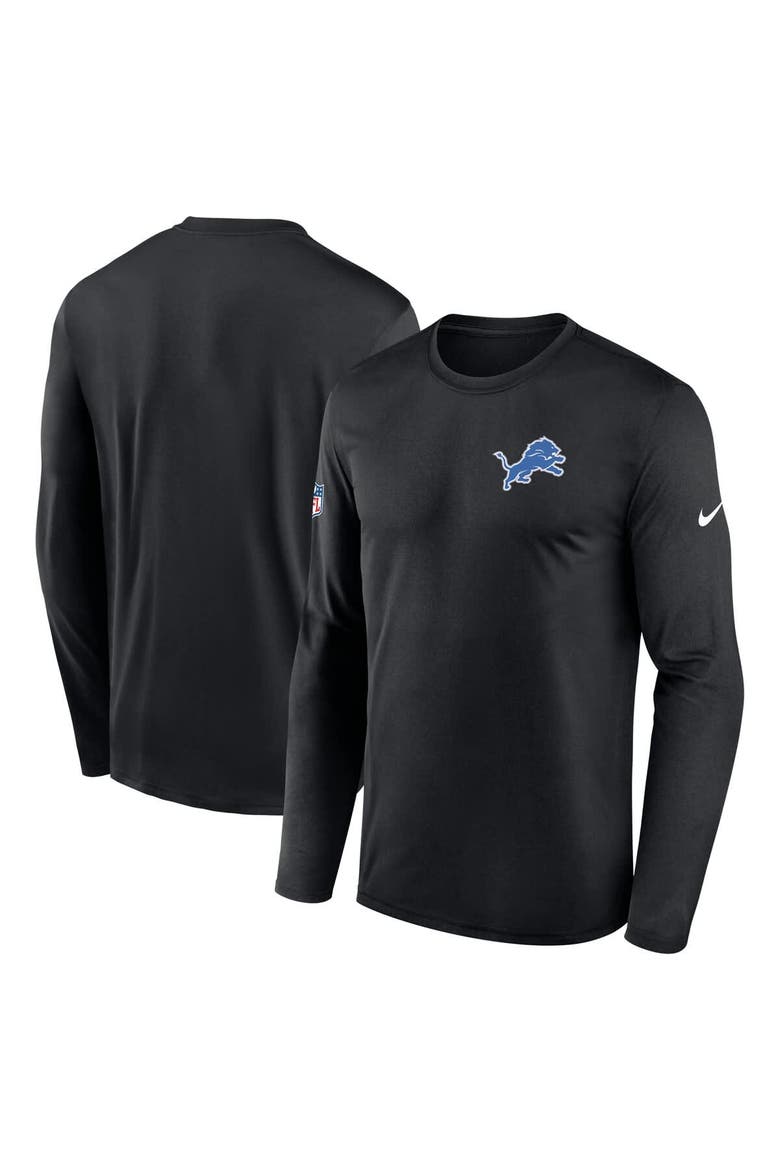 Men's Nike Black Detroit Lions Legend Small Logo Performance Long Sleeve T-Shirt, Main, color, Black