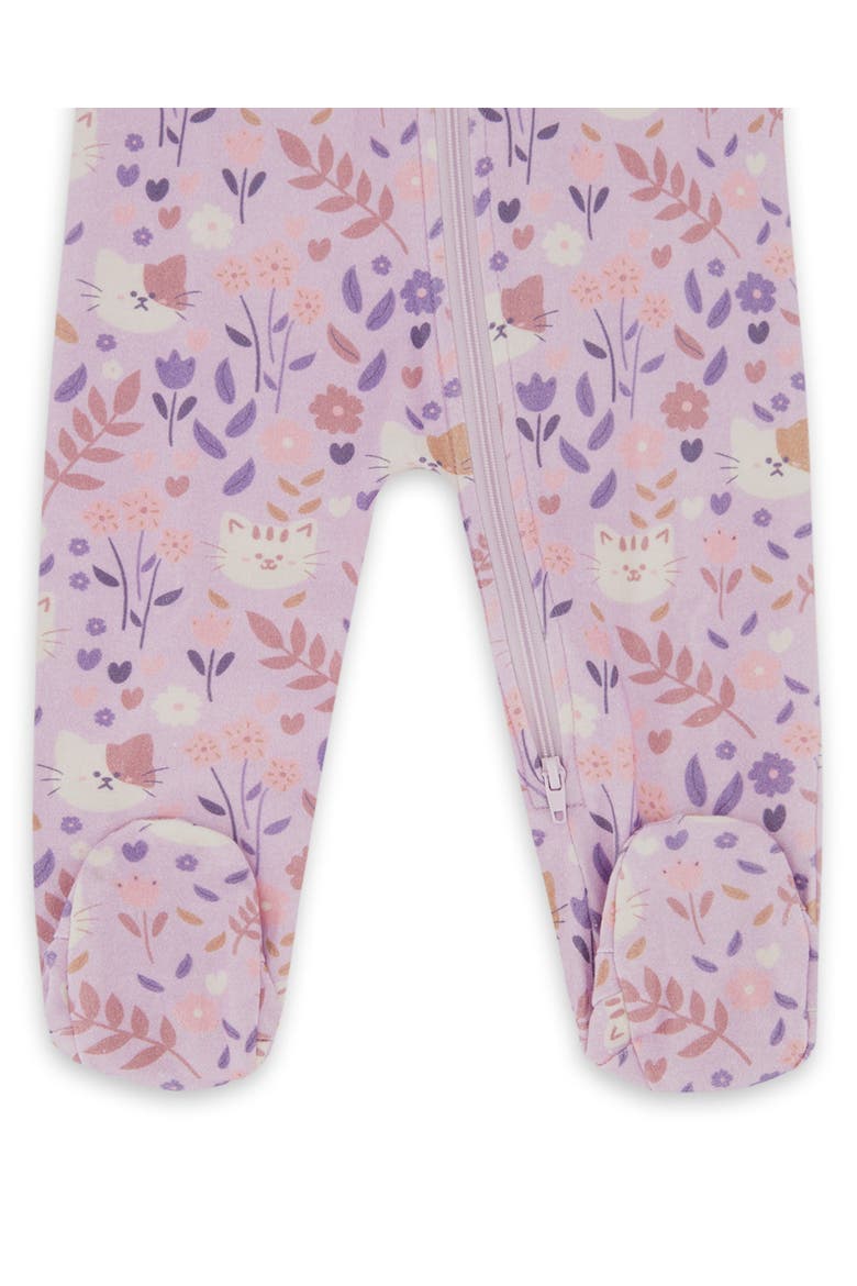 One-Piece Organic Cotton Pajama Cat, Alternate, color, Lilac