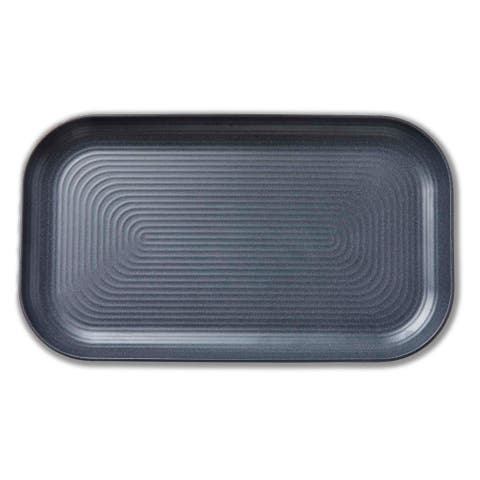 Brooklyn Melamine Rectangular Platter Charcoal Gray