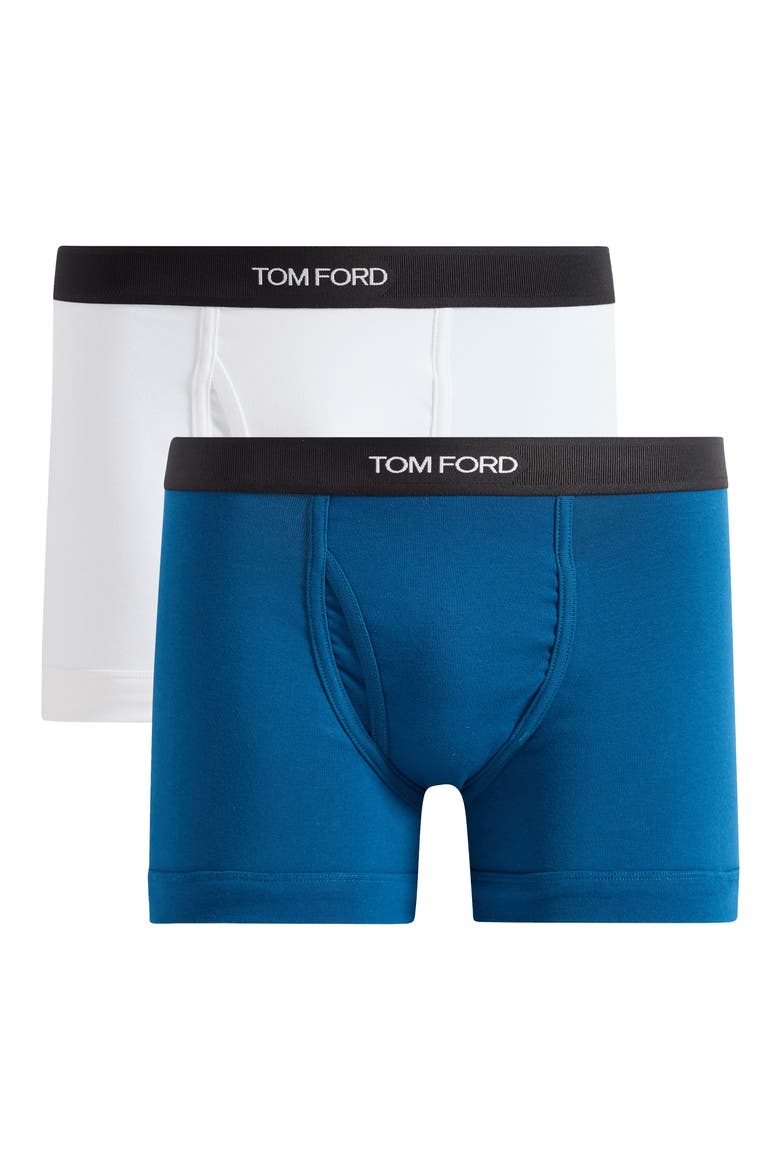 2-Pack Cotton Jersey Boxer Briefs, Alternate, color, WHITE/OCEAN BLUE