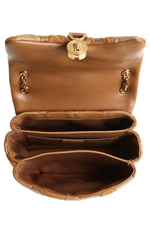 Versace Kleio Medusa 95 Quilted Patchwork Suede Shoulder Bag