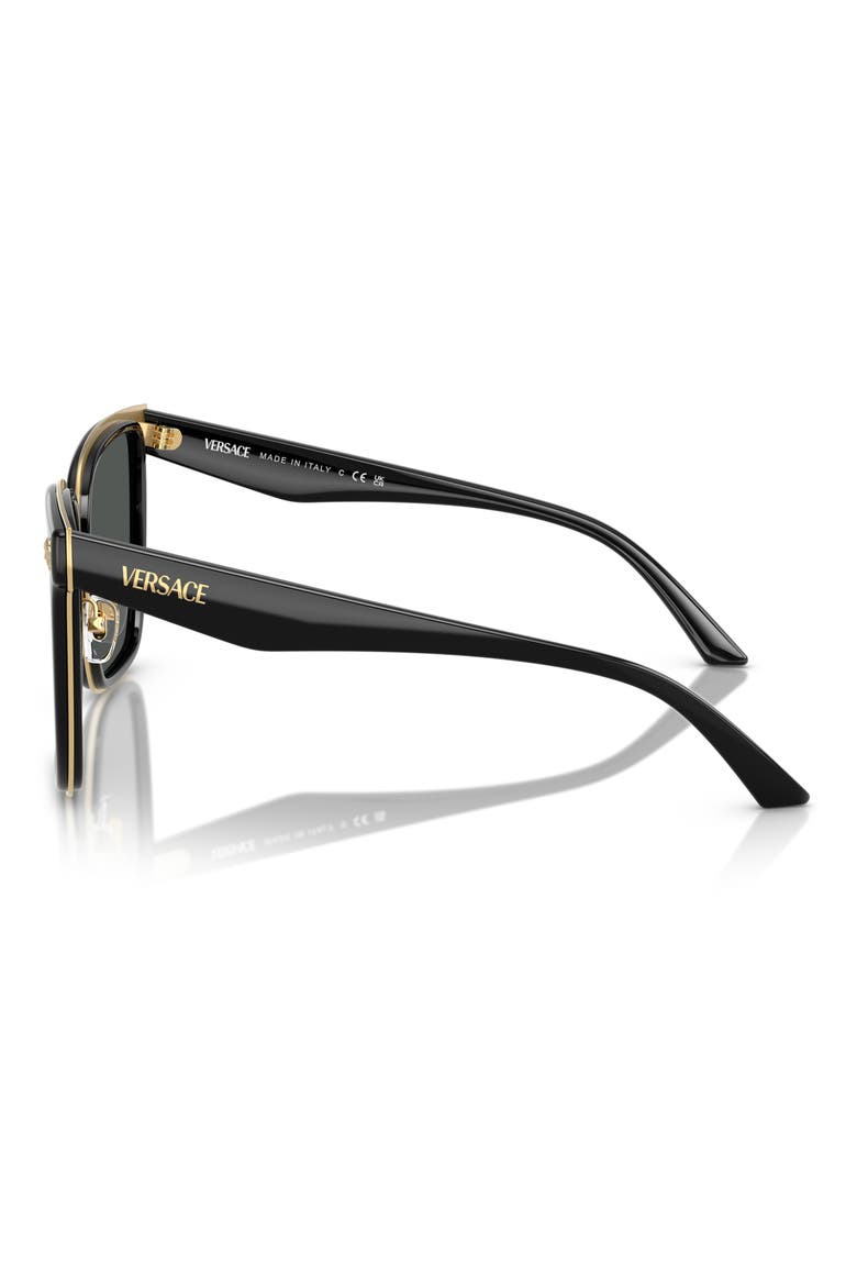 58mm Butterfly Sunglasses, Alternate, color, BLACK