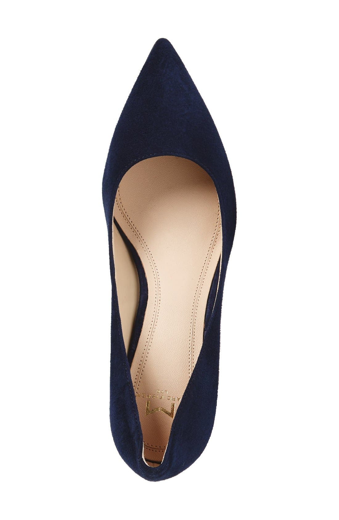Zala Block Heel Pump, Alternate, color, NAVY SUEDE