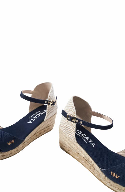 Viscata Salina Limited Edition Canvas Espadrille Sandal Wedges In Blue