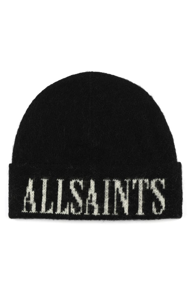 AllSaints State Logo Beanie, Main, color, 